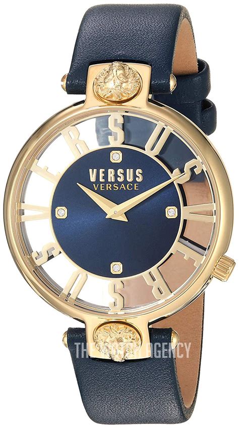 versus versace kirstenhof blue leather gold case watch ebay|Versus Versace Kirstenhof VSP491419 Womens Quartz Watch.